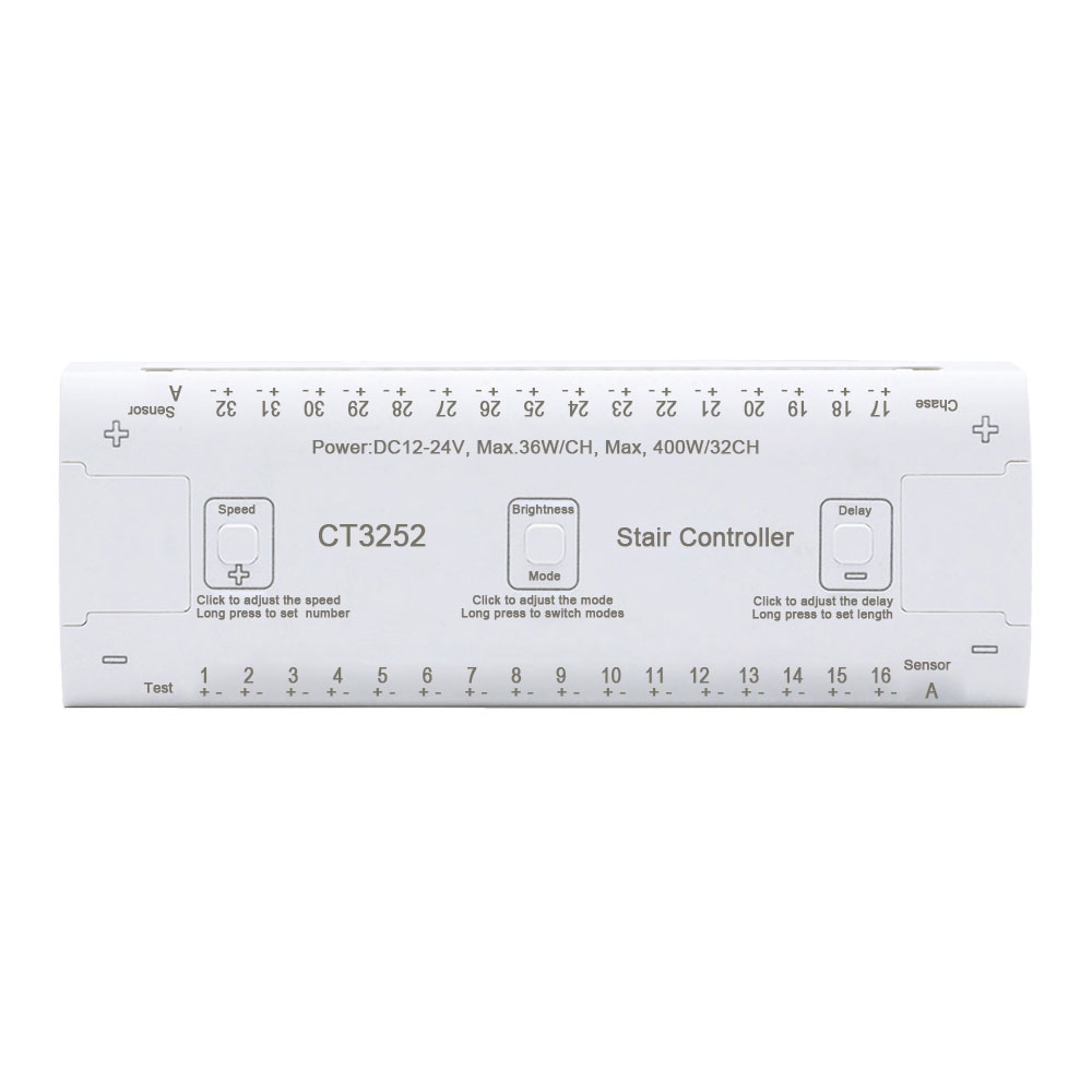 CT3252 DC12-24V Smart Sensor 32-way Steps LED controller